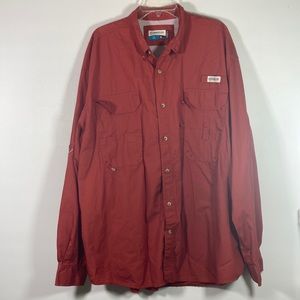 Magellan Outdoors Long Sleeve Button Down Fish Gear Mesh Shirt Size 3XL